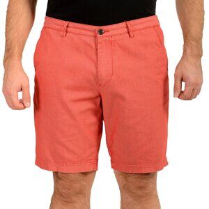 Hugo Boss Men's Slice-Short Red Geometric Print Flat Front Shorts US 32R IT 48